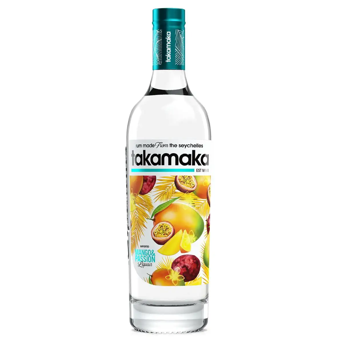 Bottle of Trois Frères Distillery Takamaka Mango & Passion Rum