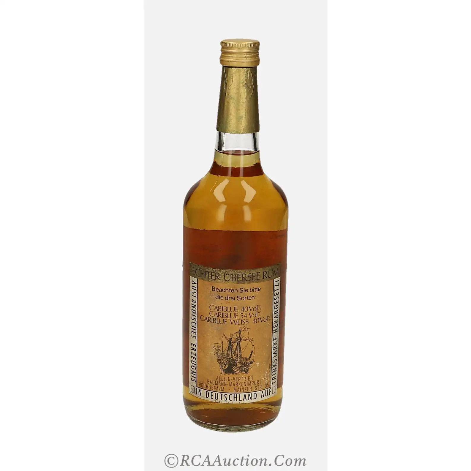 High resolution image of Baumann Markenimport Cariblue Echter Übersee Rum