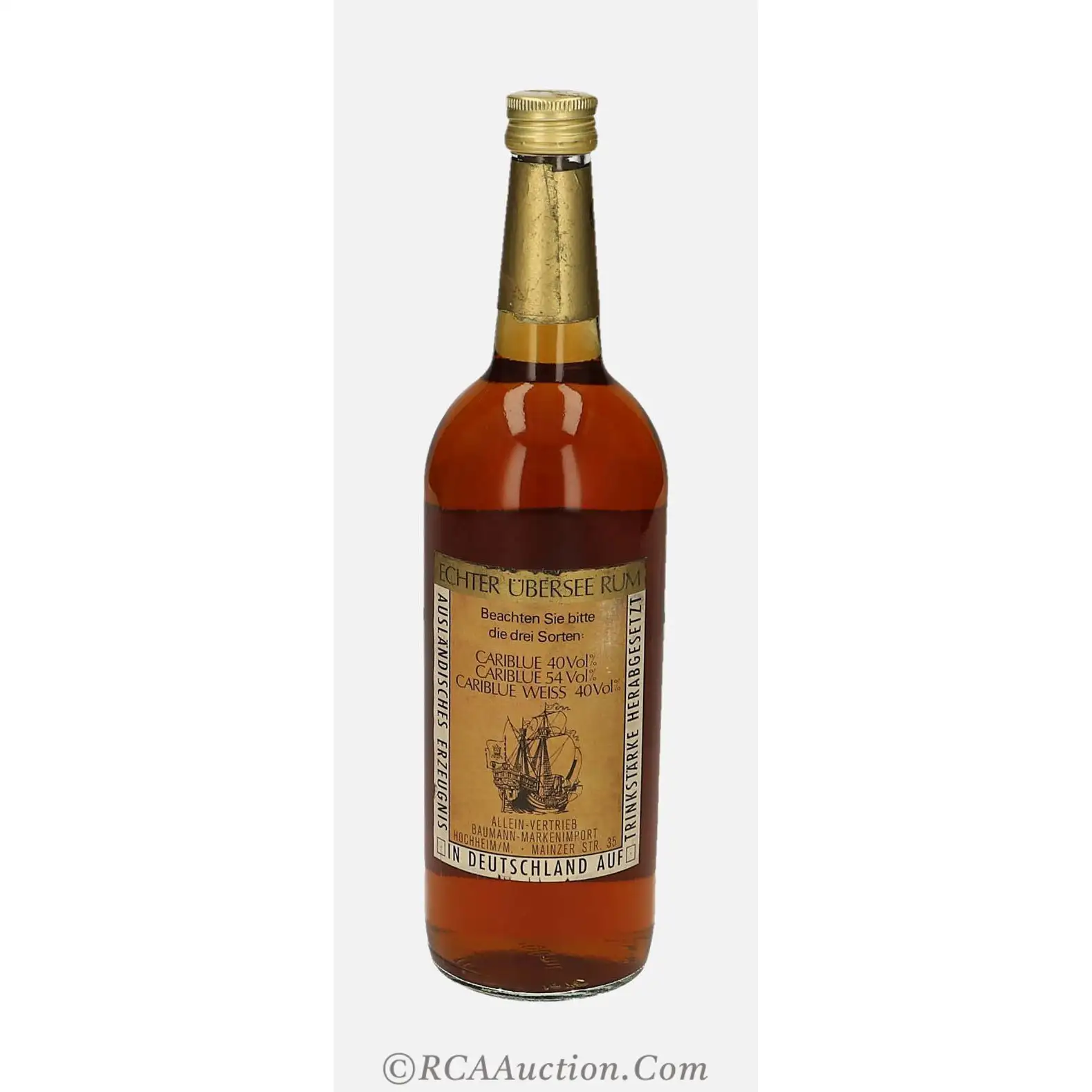 High resolution image of Baumann Markenimport Cariblue Echter Übersee Rum