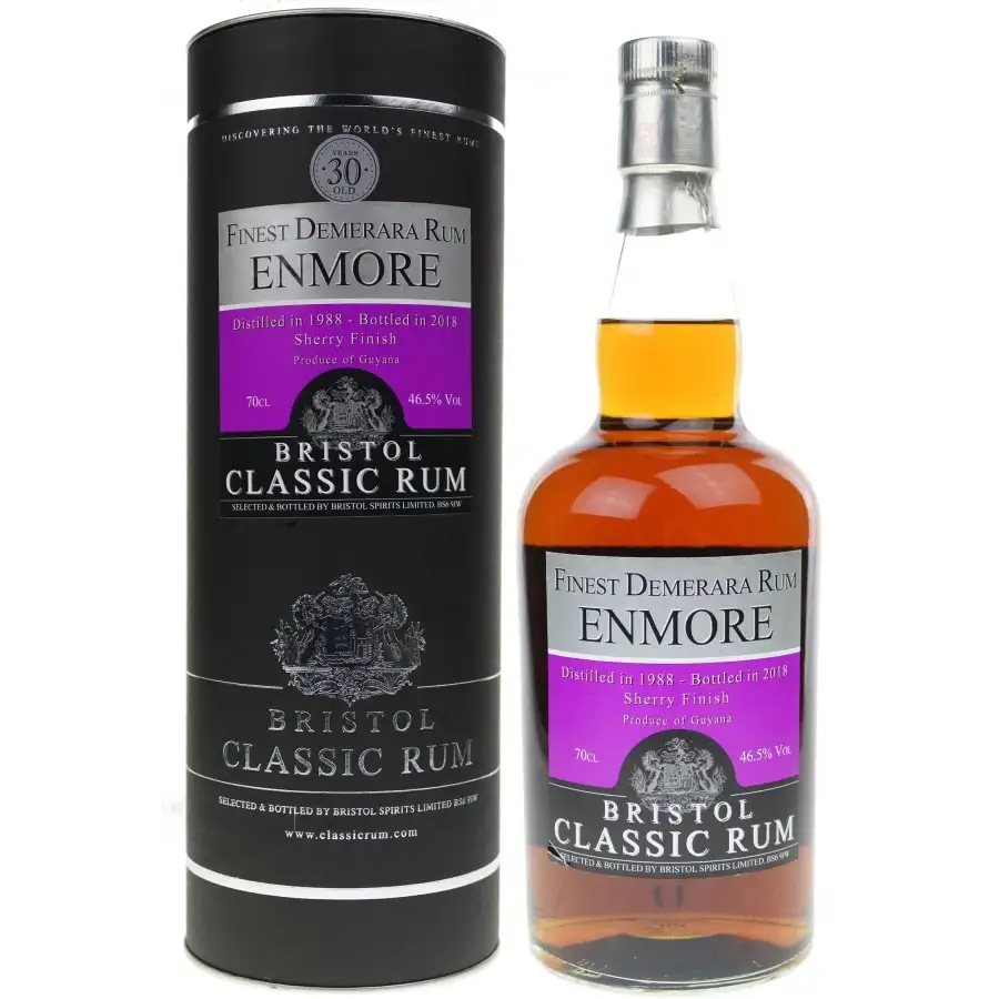 Bottle of Bristol Enmore Finest Demerara Rum 1988