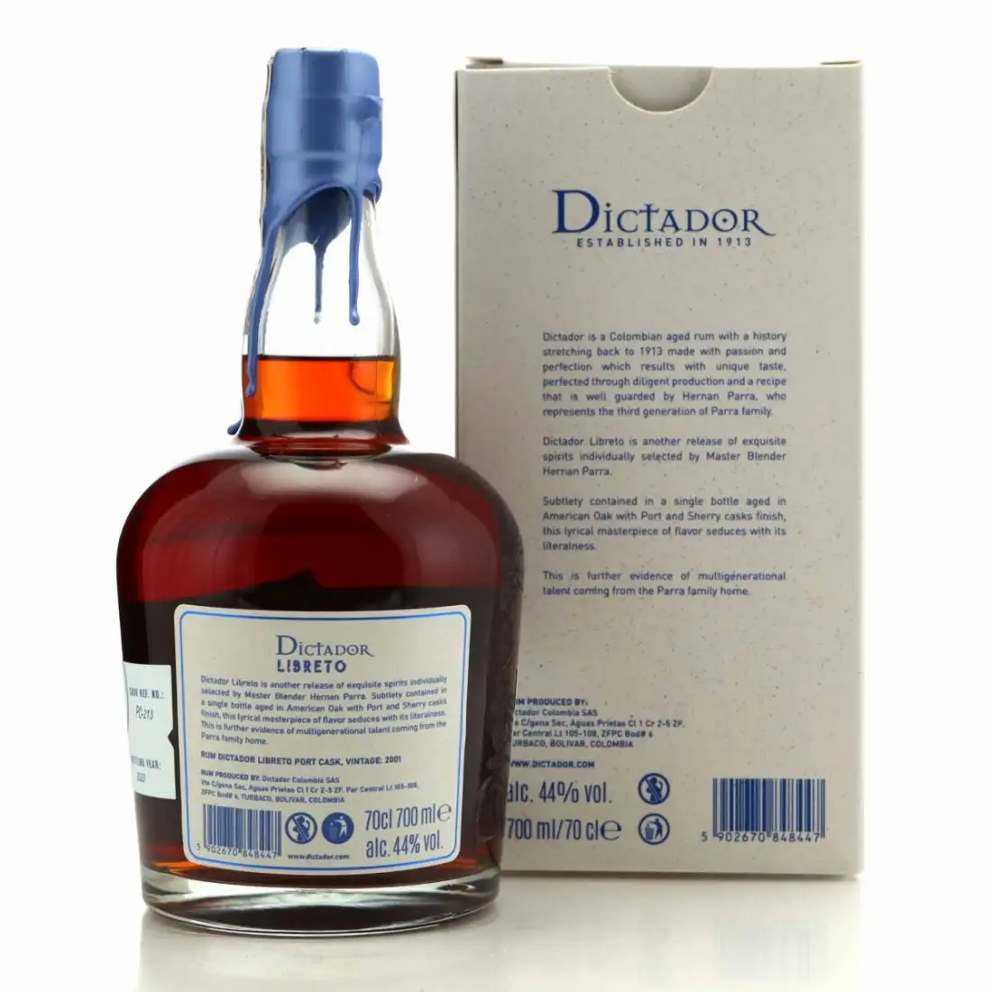 Hochauflösendes Bild von Dictador Libreto Port Cask 2001
