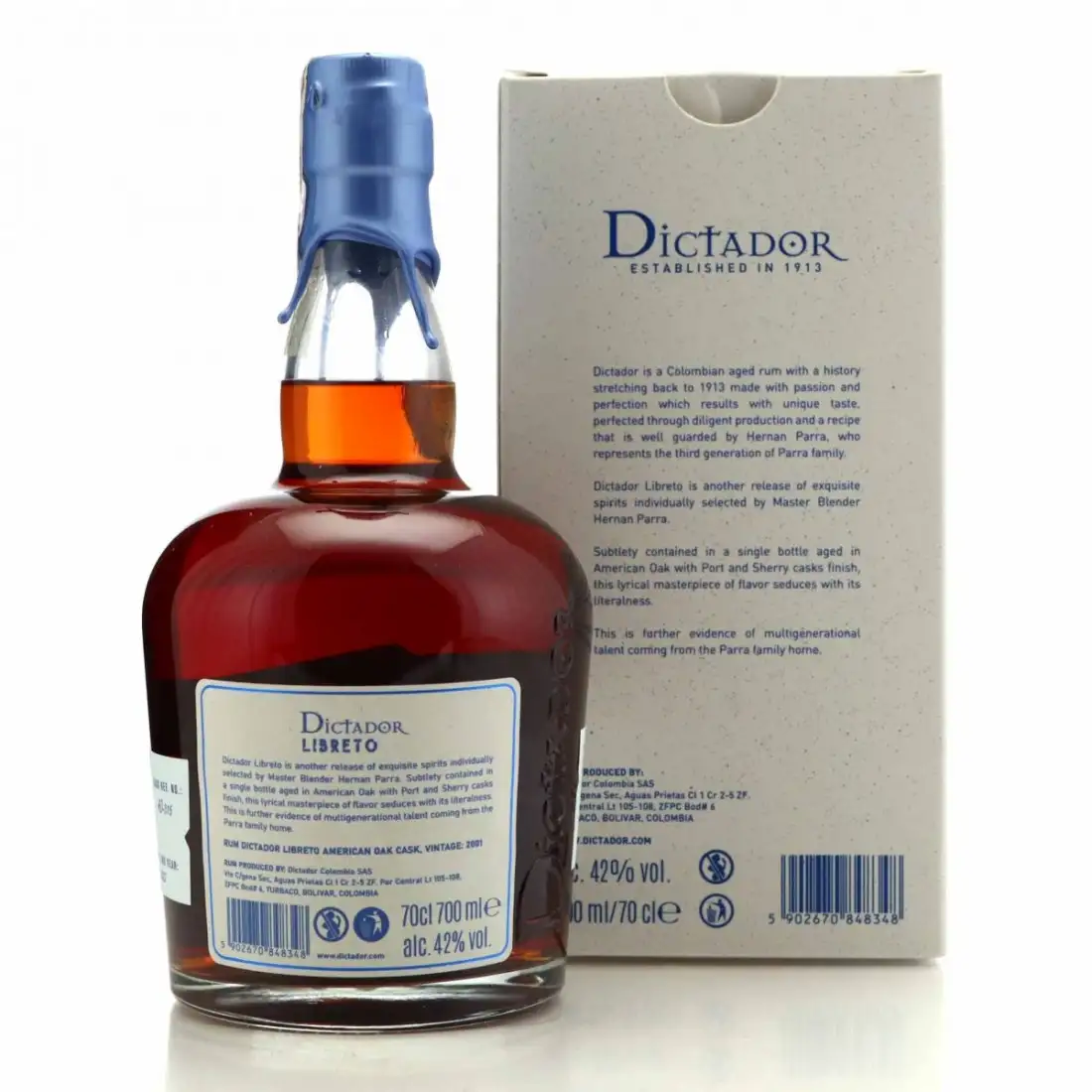 Hochauflösendes Bild von Dictador Libreto American Oak 2001