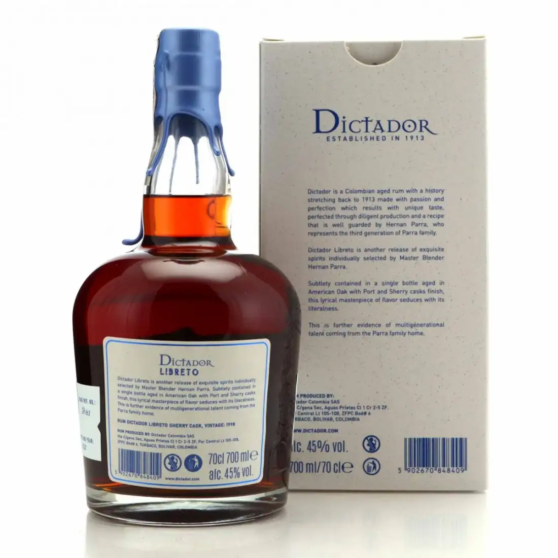 Hochauflösendes Bild von Dictador Libreto Sherry Cask 1998