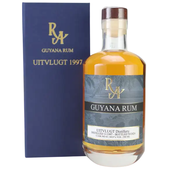 Bottle of Uitvlugt RA Guyana Rum 1997
