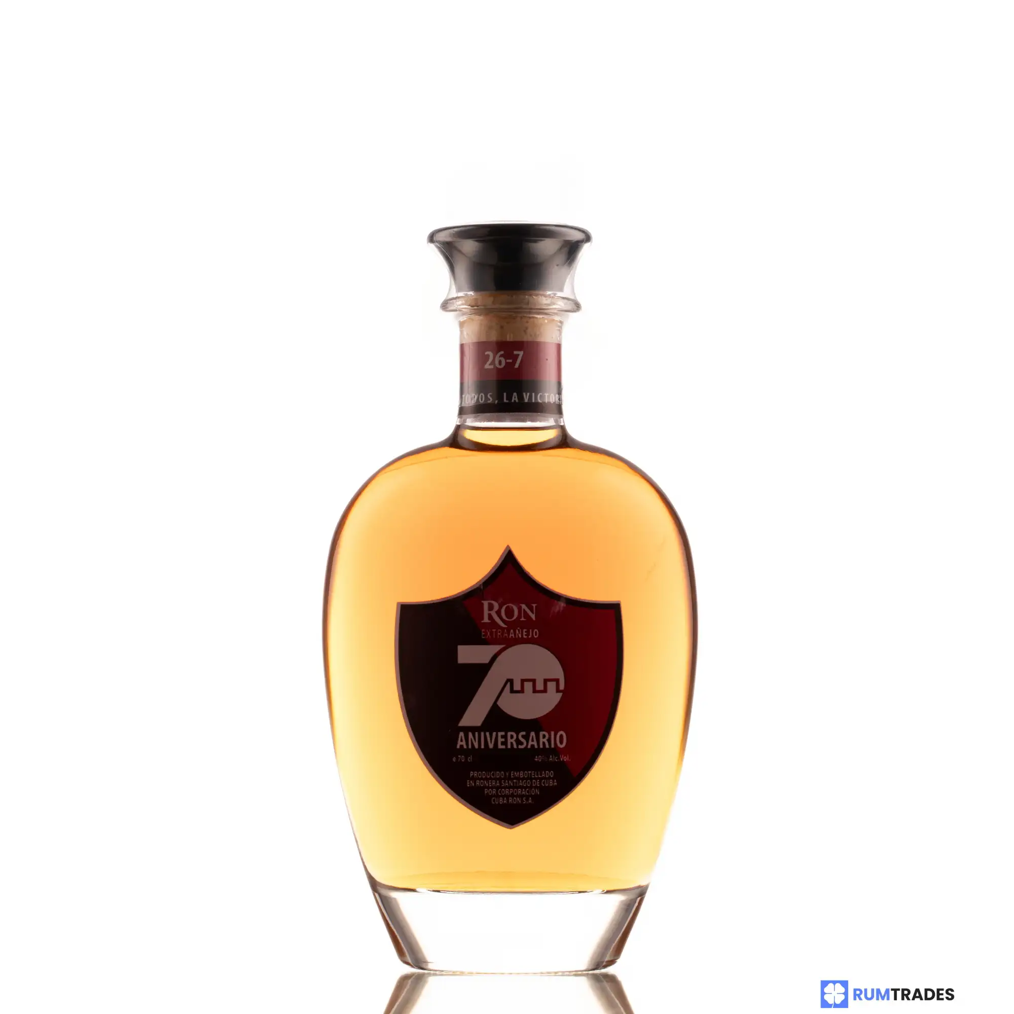 Hochauflösendes Bild von Santiago de Cuba 70 Aniversario Ron Extra Añejo