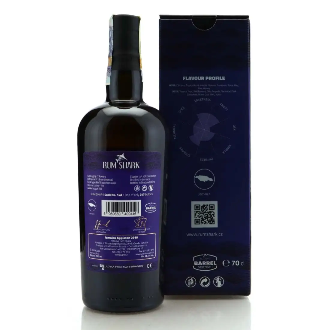 Hochauflösendes Bild von Rum Shark Appleton Jamaica (Single Cask Selection) 2010