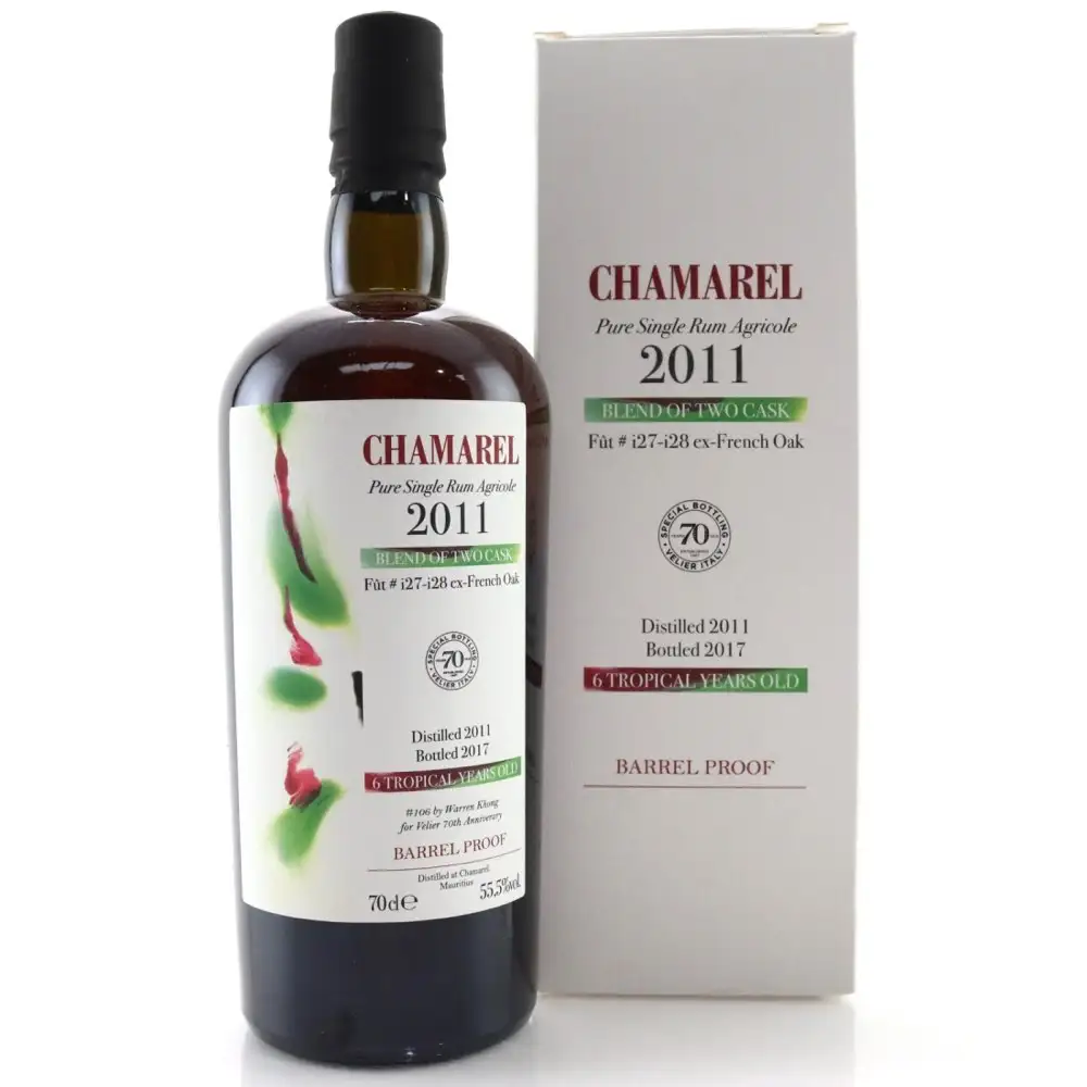 Bottle of Velier Chamarel Warren Khong 2011