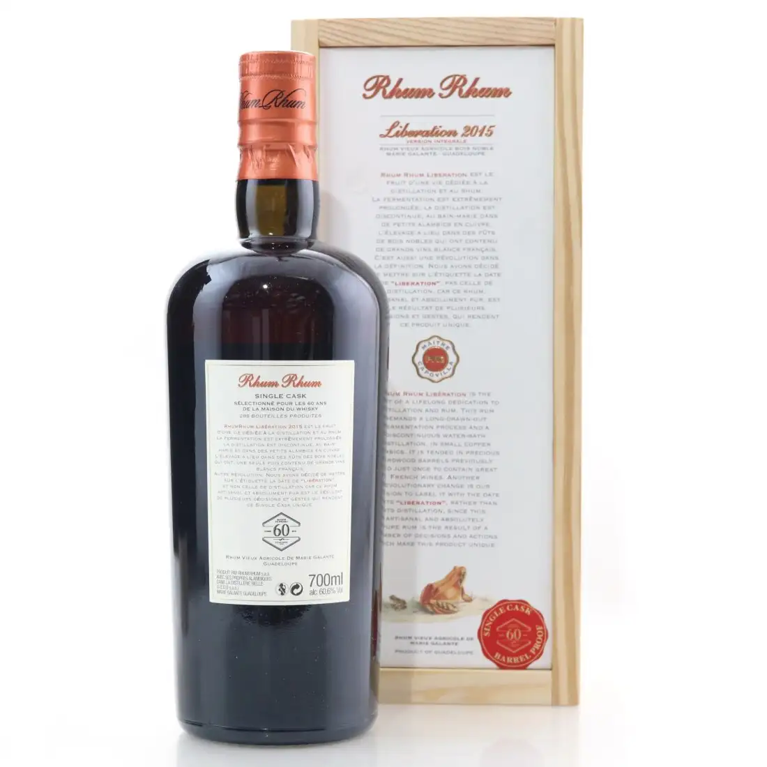Hochauflösendes Bild von Velier Bielle Rhum Rhum Libération 2015 60th LMDW 2010