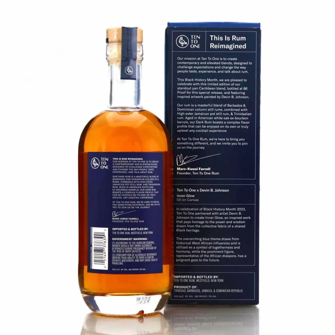 Hochauflösendes Bild von Ten to One Caribbean Dark Rum (Batch 3)