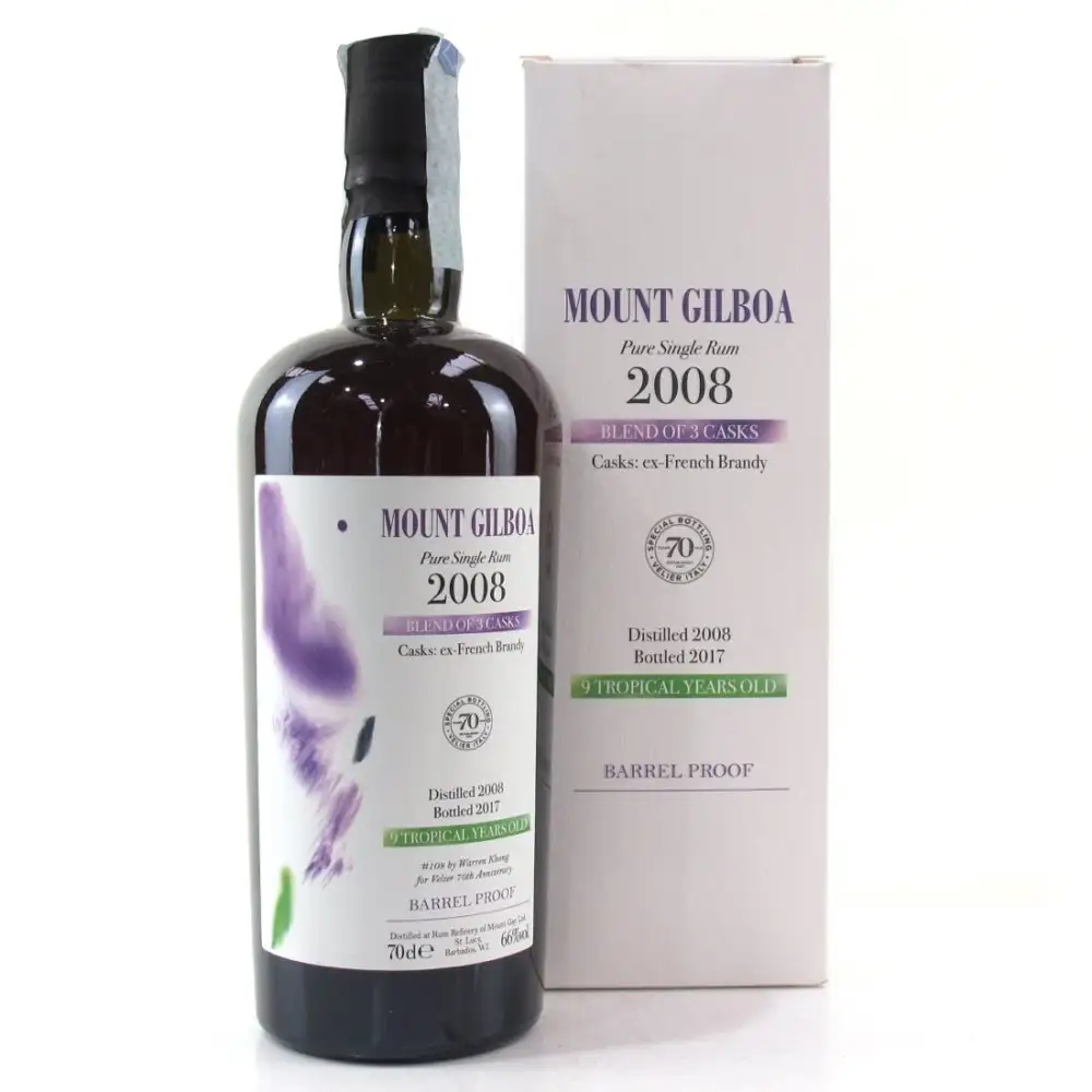 Bottle of Velier Mount Gay Warren Khong Mount Gilboa 2008