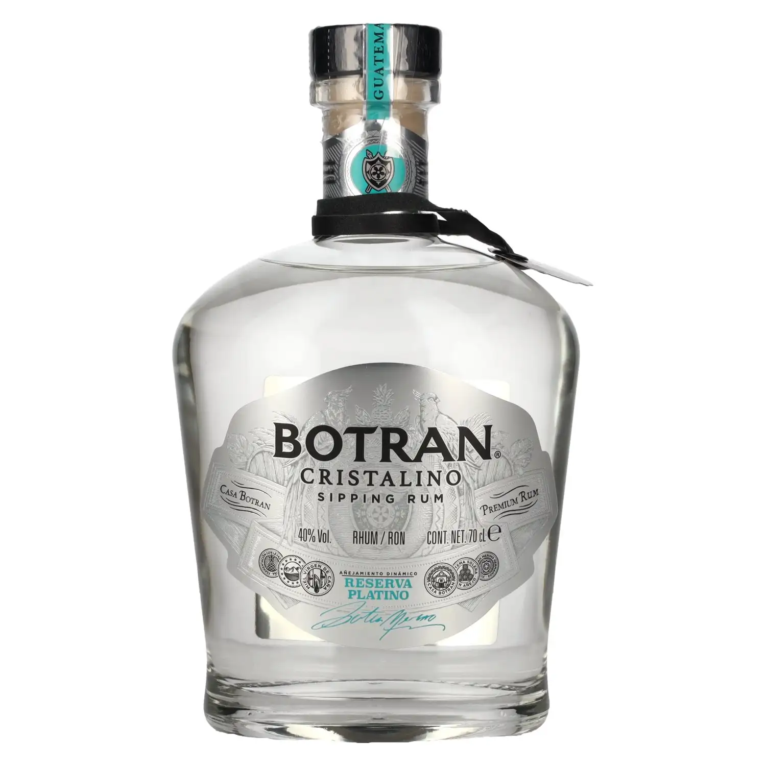 Bottle of Ron Botran Cristalino Sipping Rum