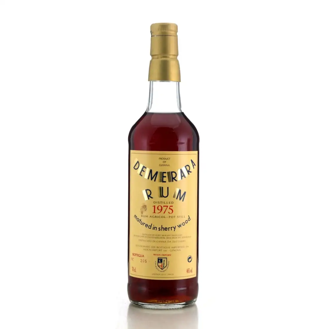 Bottle of Moon Import Port Mourant 1975