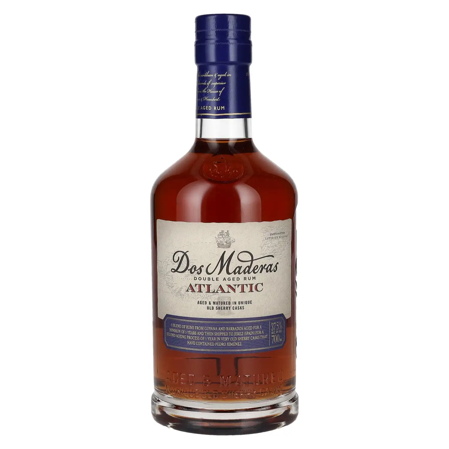 Bottle of Dos Maderas Atlantic (Double Aged Rum)