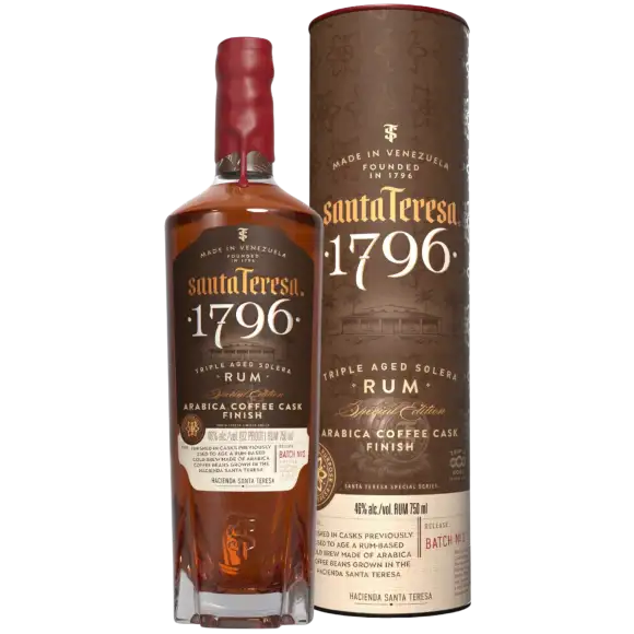 Bottle of Santa Teresa 1796 (Arabica Coffee Cask Finish)