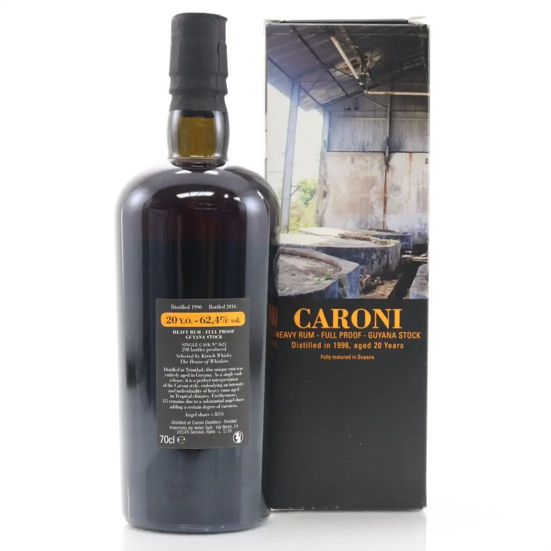 Hochauflösendes Bild von Velier Caroni Heavy Rum Guyana Stock (Kirsch Whisky) HTR 1996
