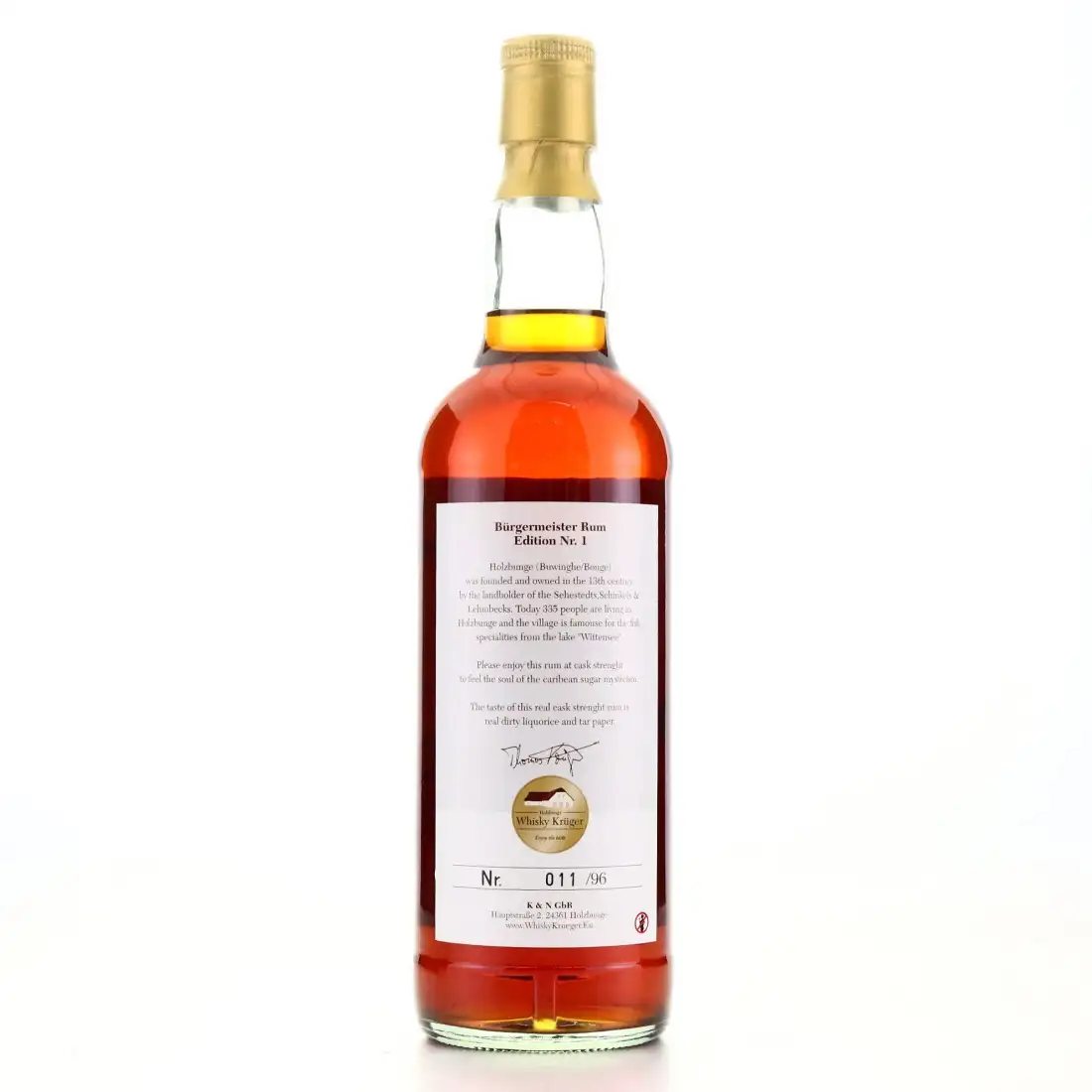 Hochauflösendes Bild von Whisky Krüger Caroni Bürgermeister Rum HTR 1997