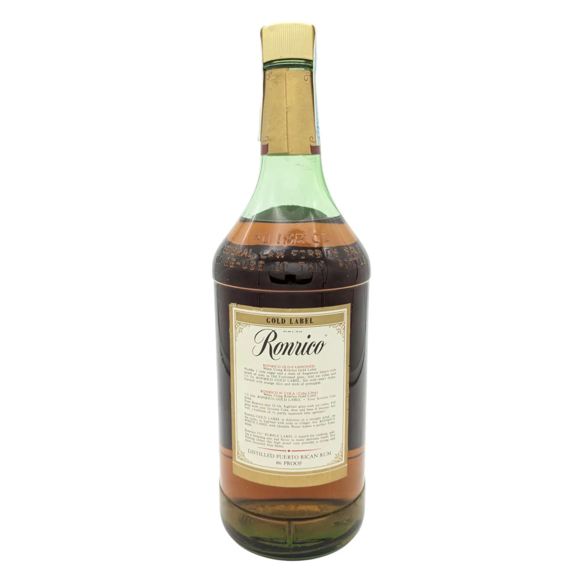 Hochauflösendes Bild von Ronrico Ronrico Gold Label 1960s