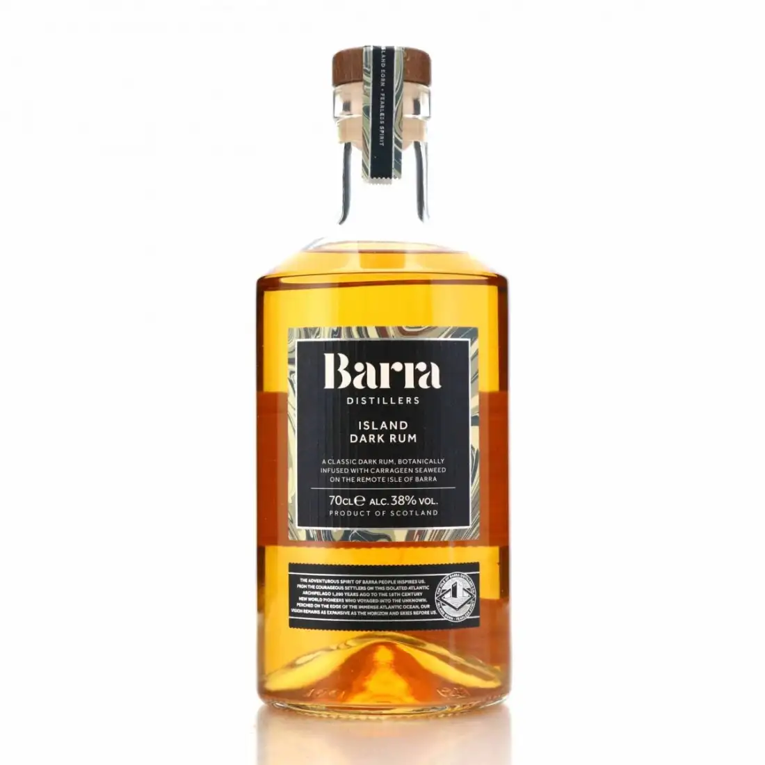 Bottle of Barra Distillers Island Dark Rum