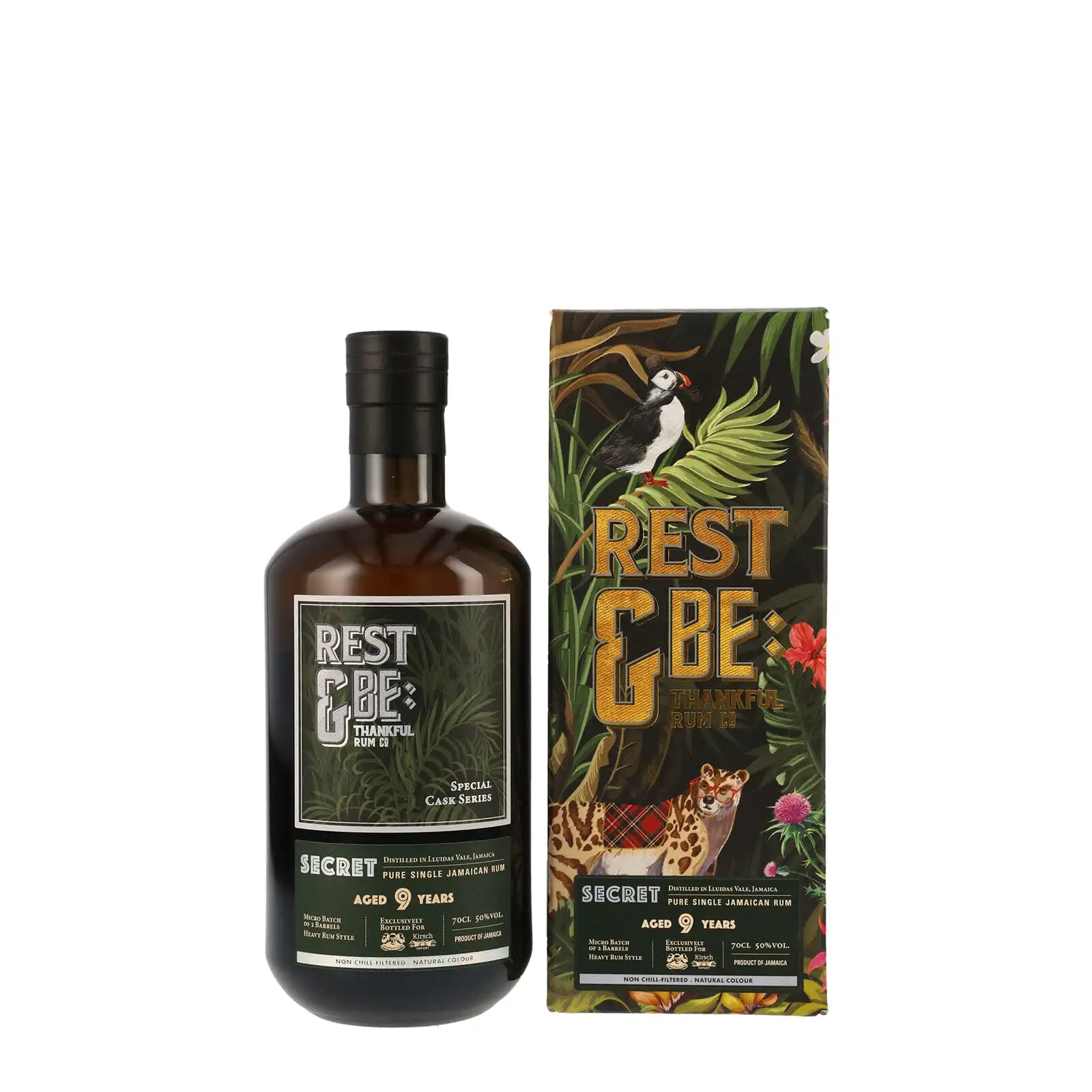 Bottle of Rest & Be Thankful Clarendon Secret Jamaican for Wu Dram Clan & Kirsch Whisky 2024