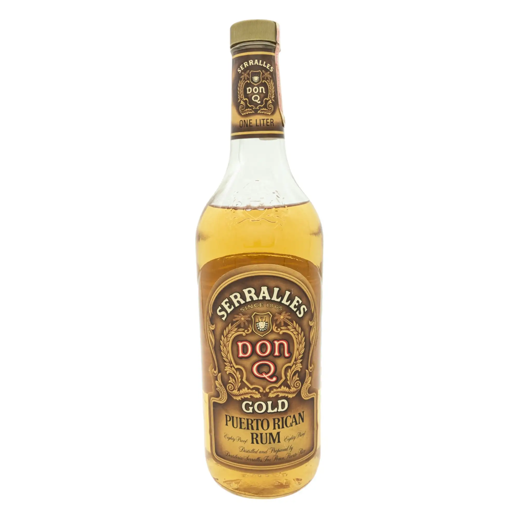 Bottle of Don Q Puerto Rican Rum Gold Label (1980s)