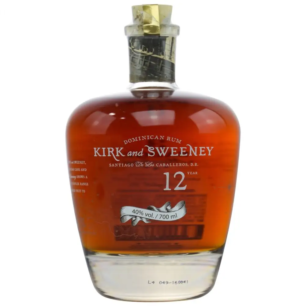 Bottle of 3 badge mixology Kirk and Sweeney 12 Years