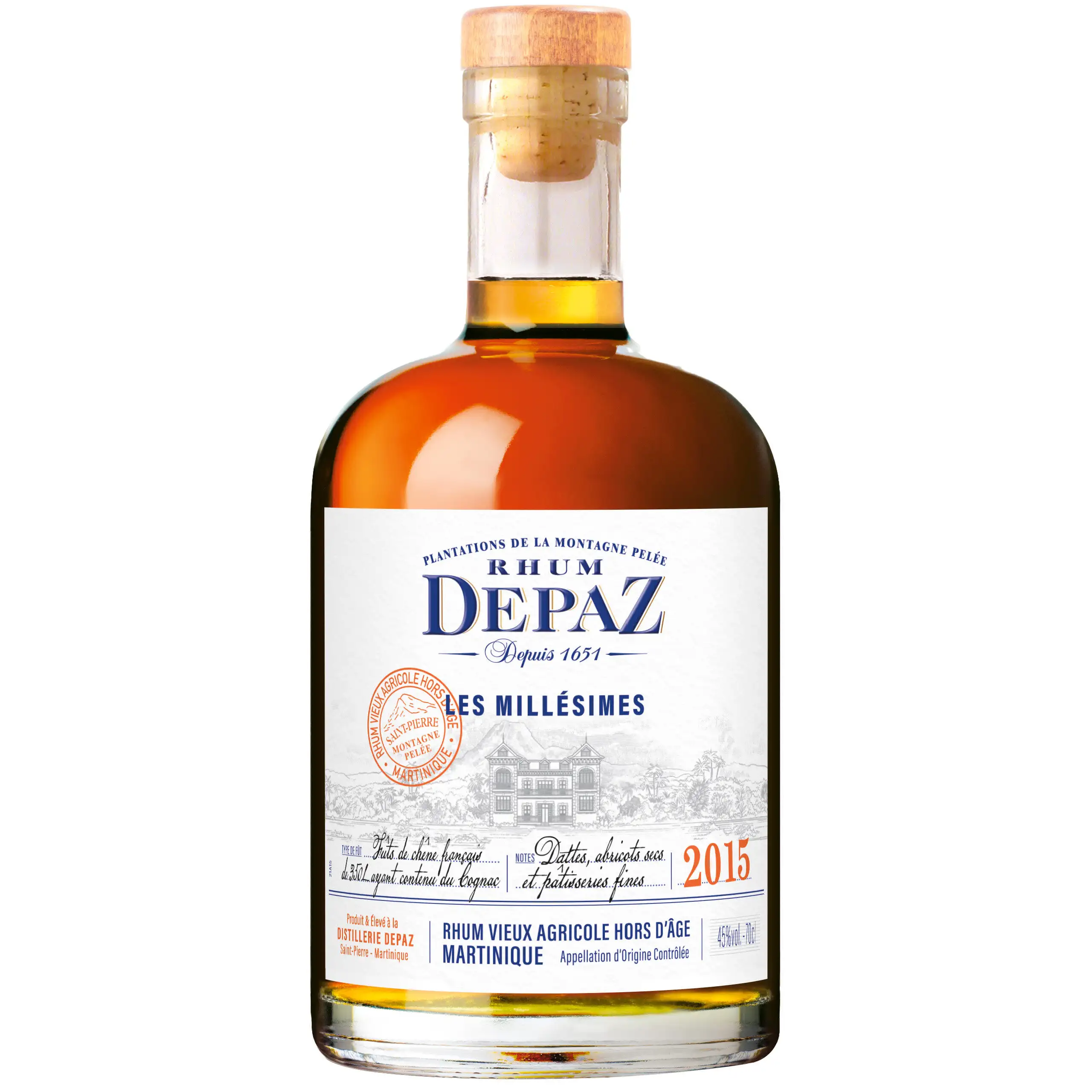 Bottle of Depaz Les Millésimes 2015