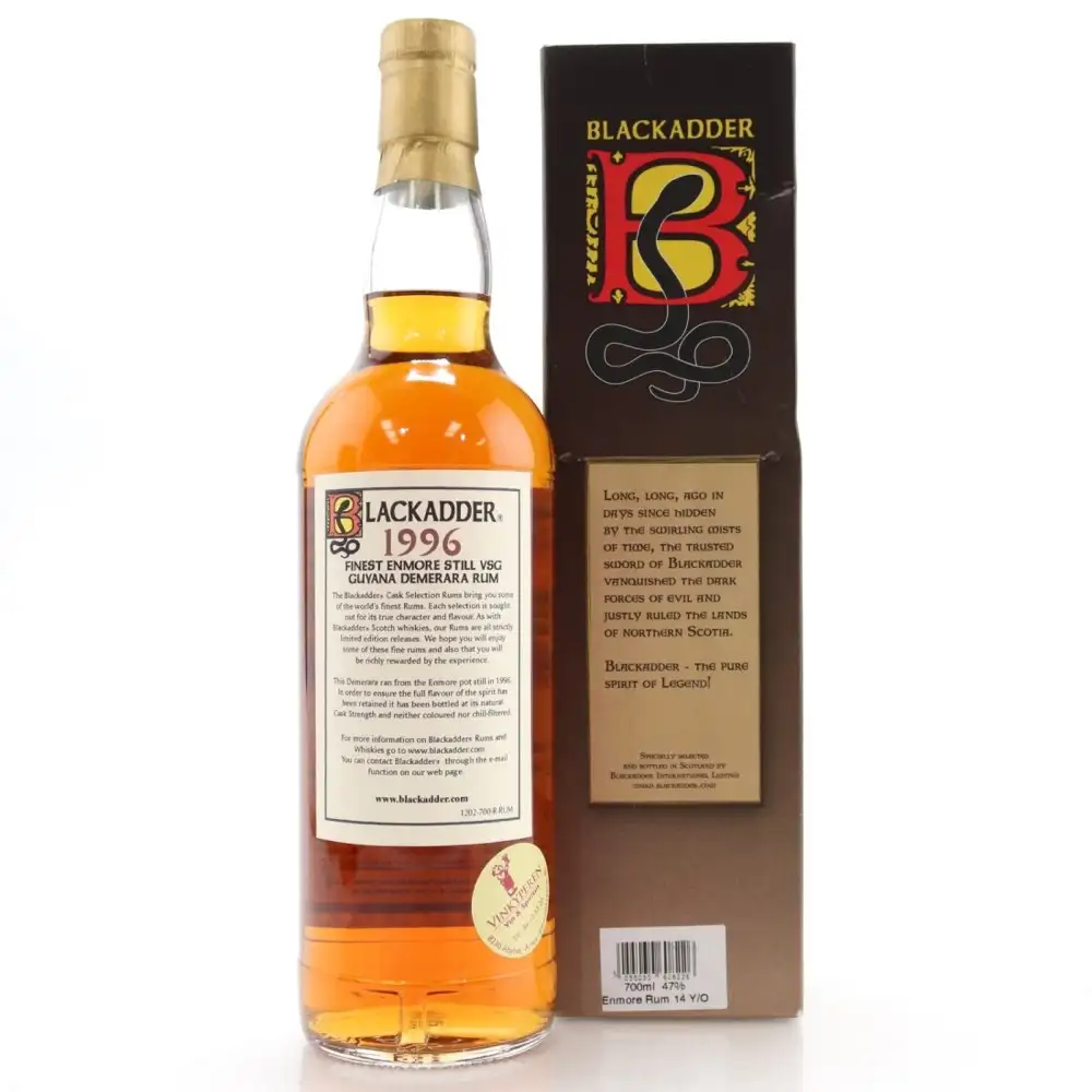Hochauflösendes Bild von Blackadder Enmore Cask Selection Rum VSG 1996