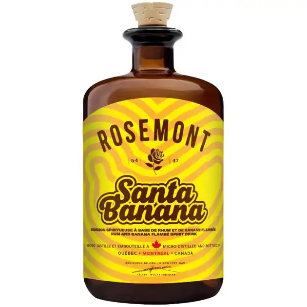 Bottle of Distillerie de Montréal  Rosemont Santa Banana (Rhum à la banane flambée)