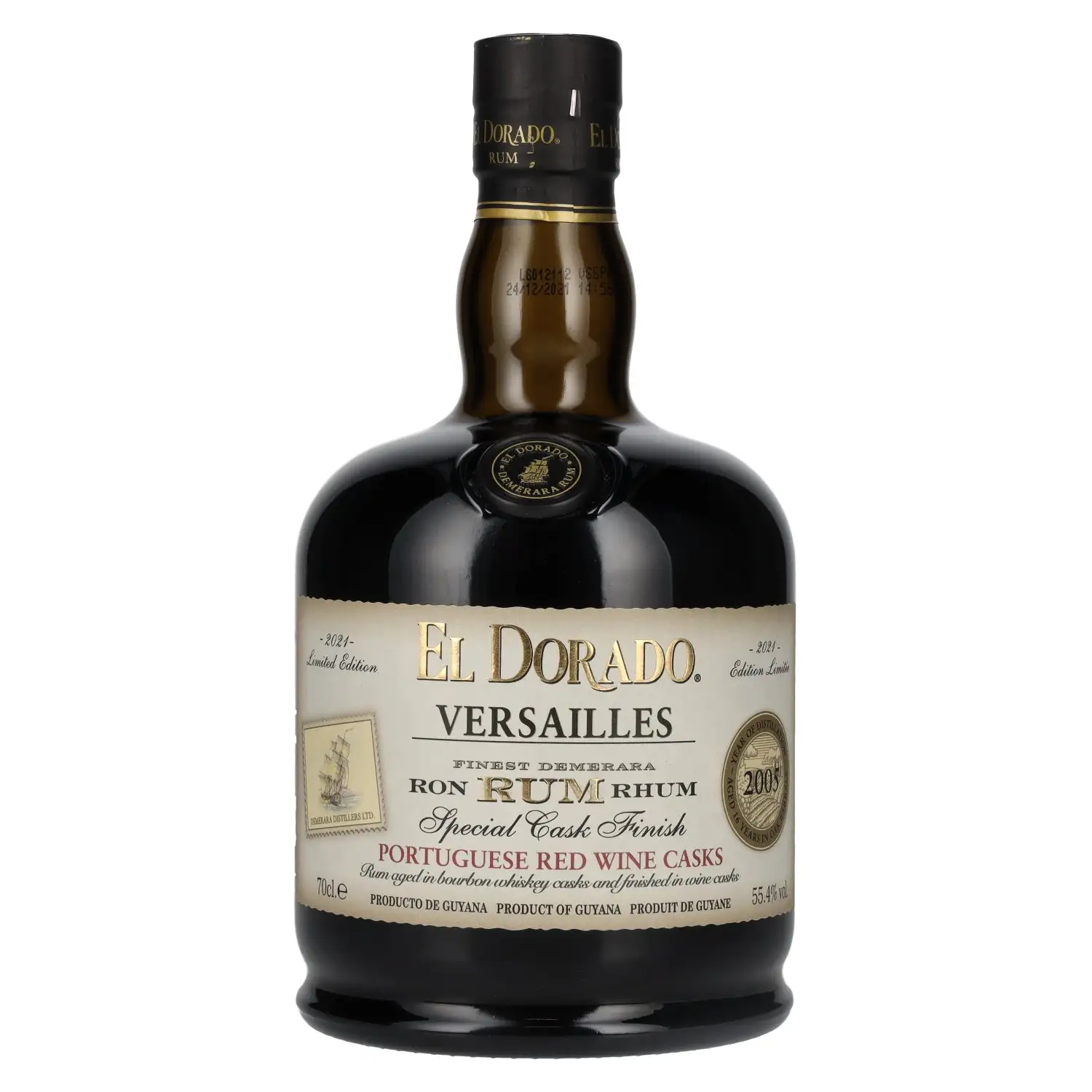 Bottle of DDL El Dorado El Dorado Versailles Special Cask Finish 2005/2021 Red Wine Casks