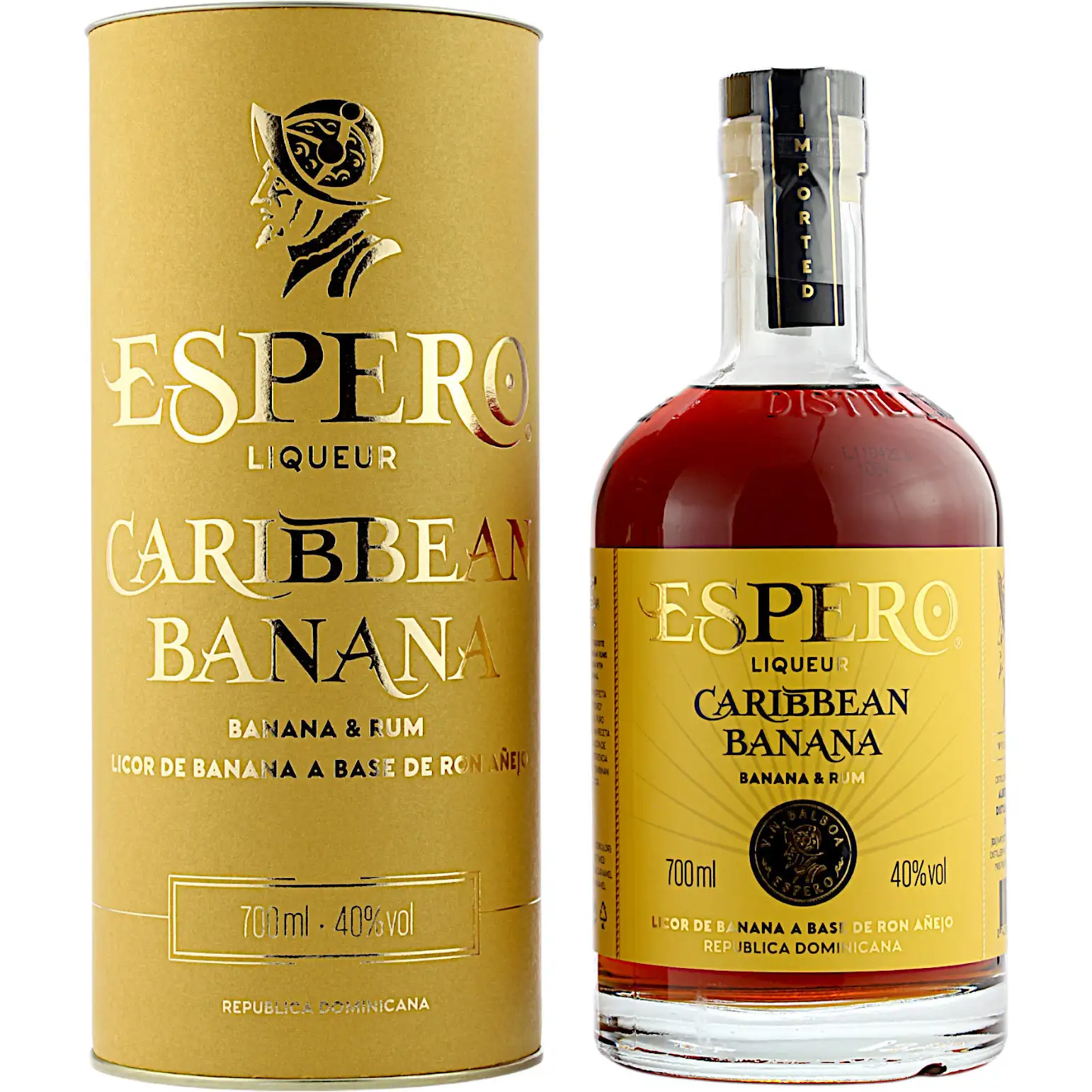 Bottle of Albert Michler Distillery Ron Espero Caribbean Banana