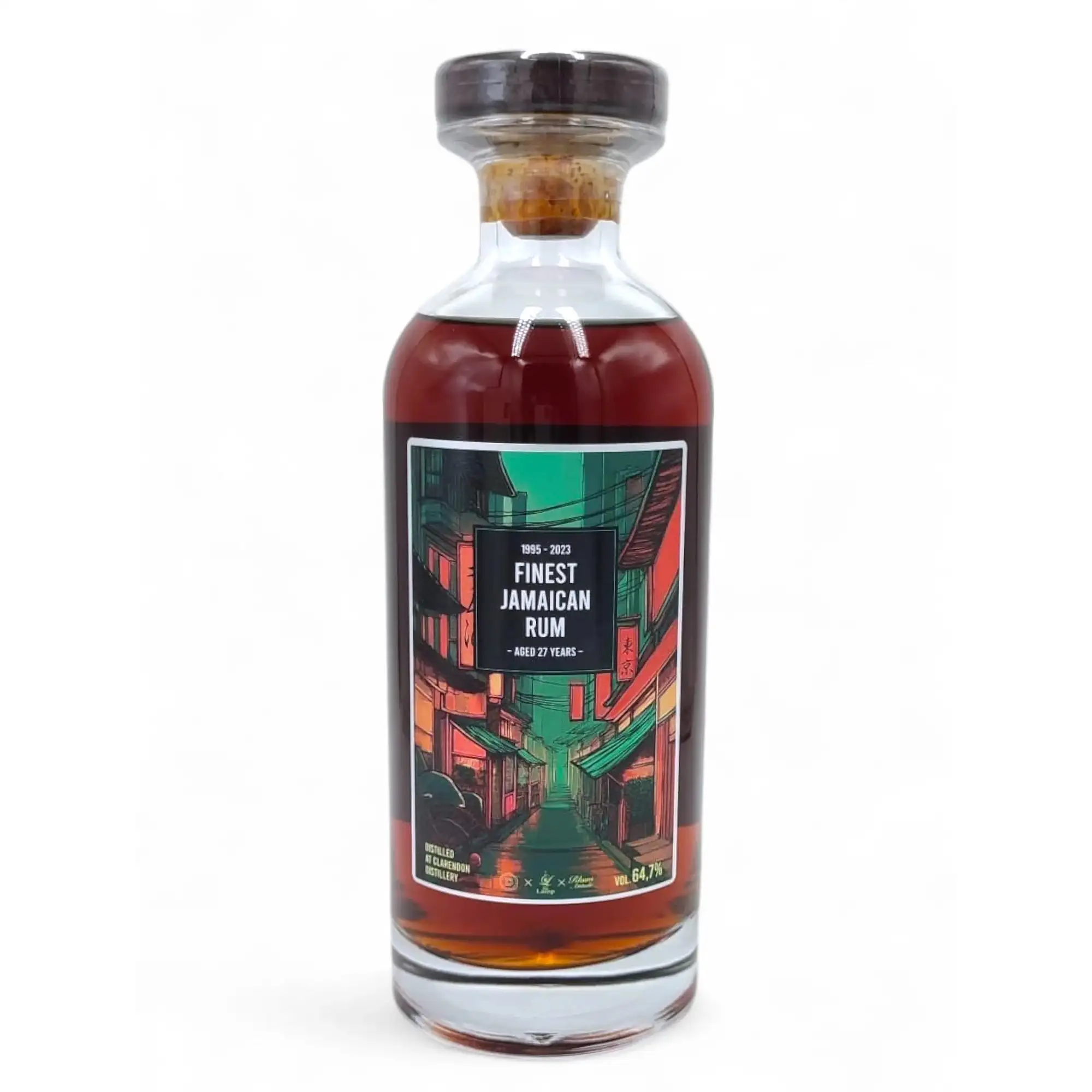 Bottle of Distilia Clarendon Finest Jamaican Rum (Rhum Attitude & Bar Lamp) 1995