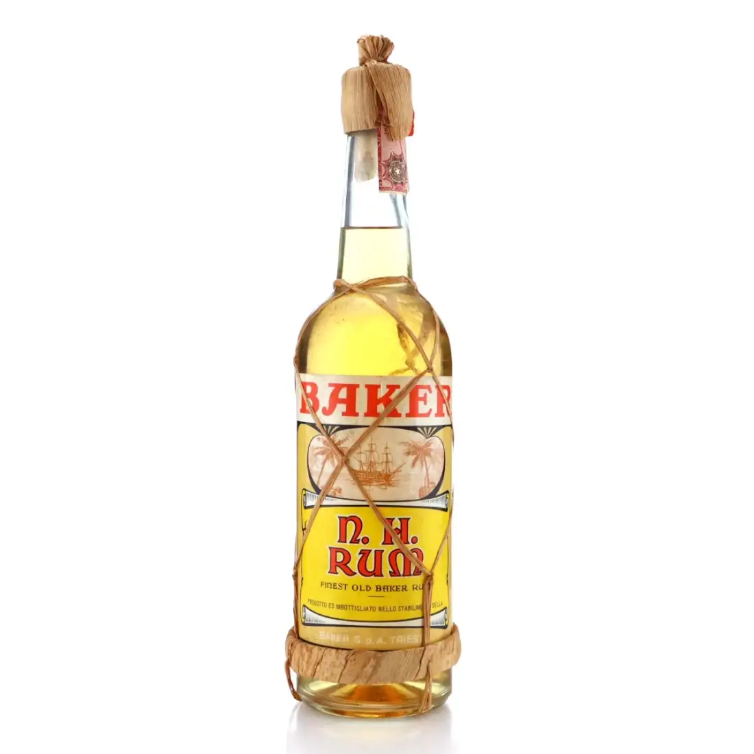 Bottle of A.A. Baker & Co. S.p.A. N.H. Rum Finest Old Baker Rum (1970s)