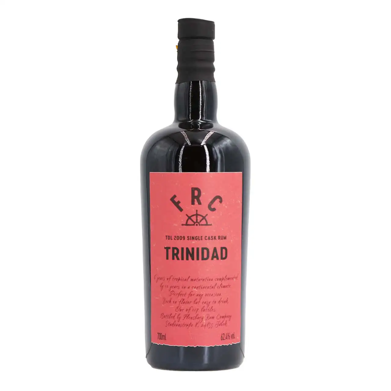 Bottle of T.D.L Flensburg Rum Company Trinidad 2009