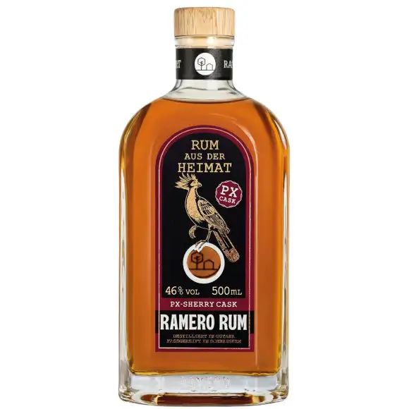Bottle of Heimat Distillers DDL Ramero Rum PX-Sherry Cask