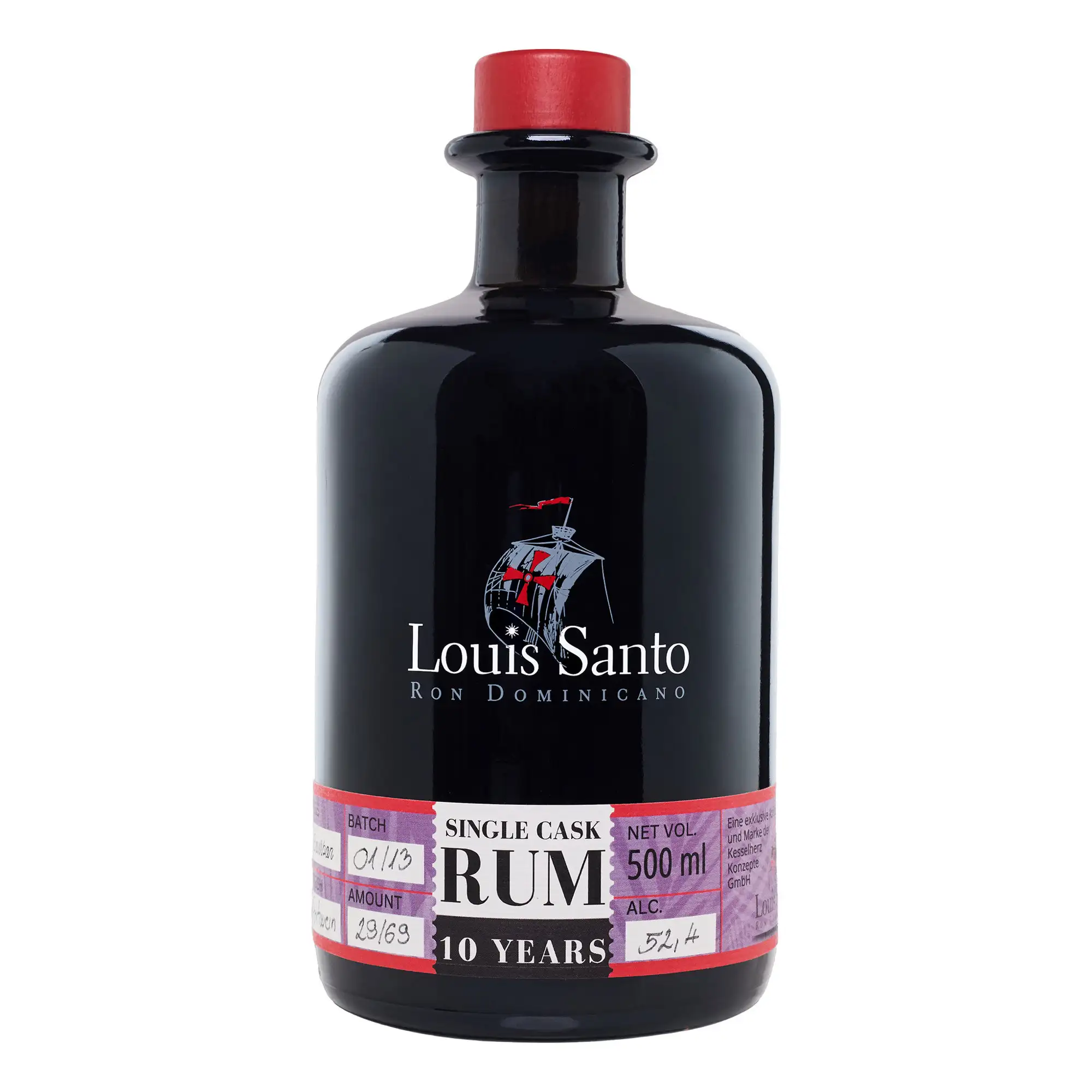 Hochauflösendes Bild von Kesselherz Louis Santo Single Cask Rum