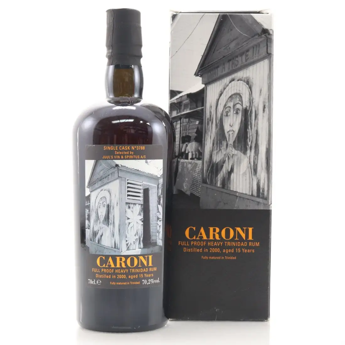 Bottle of Velier Caroni Heavy Trinidad Rum (Juuls Vin & Spritis) HTR 2000