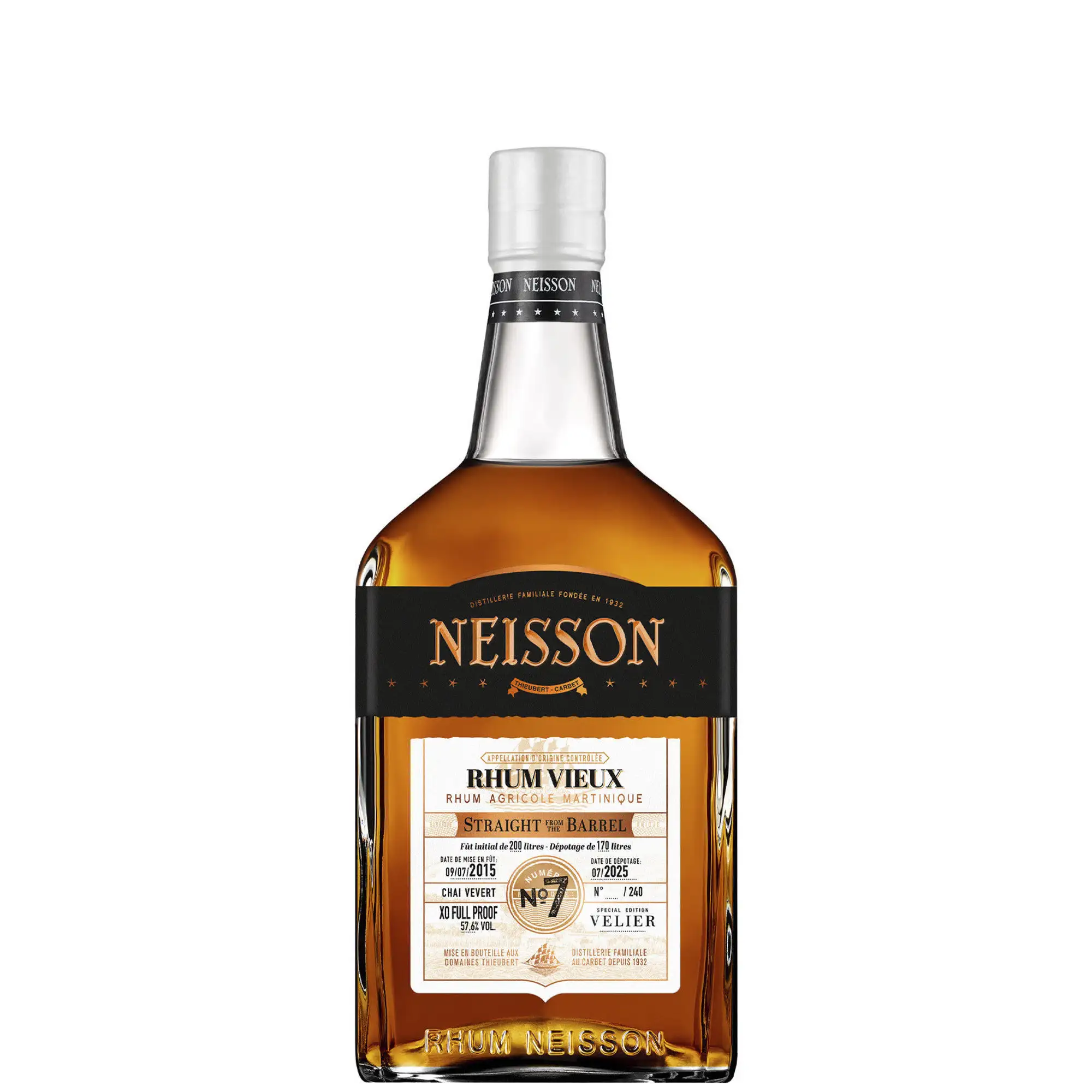Bottle of Velier Neisson Straight from the Barrel No. 7 XO Full Proof 2015