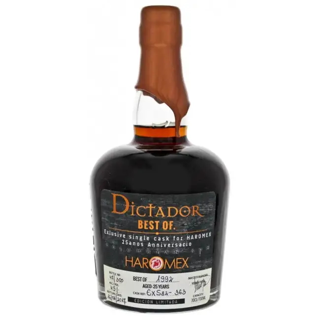 Bottle of Haromex Dictador 25 Anos Anniversario 1992