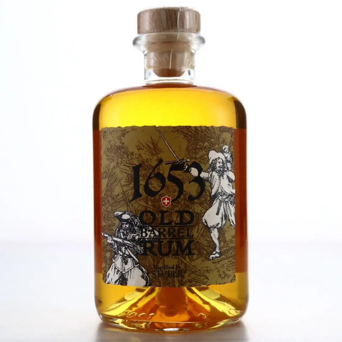 Bottle of Studer Old Barrel Rum 1653