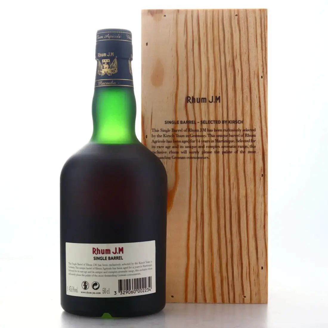 Hochauflösendes Bild von Rhum J.M Single Barrel (Selected by Kirsch) 2004