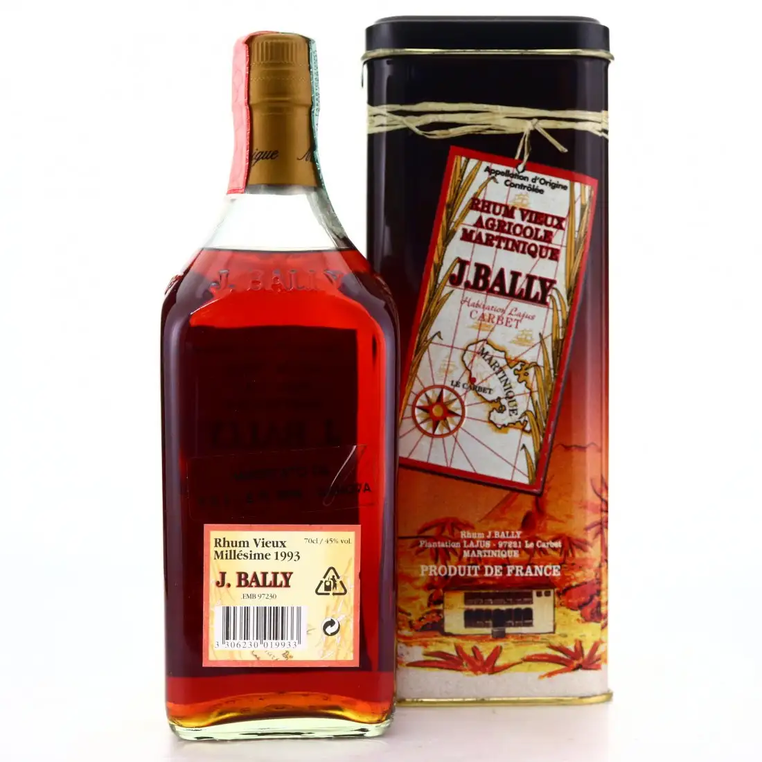 Hochauflösendes Bild von J. Bally J. Bally Rhum Vieux Millésime 1993