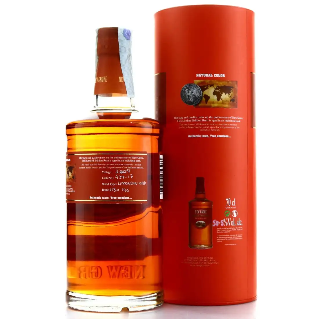 Hochauflösendes Bild von Grays New Grove Single Cask Rum (Fine Spirits) 2009