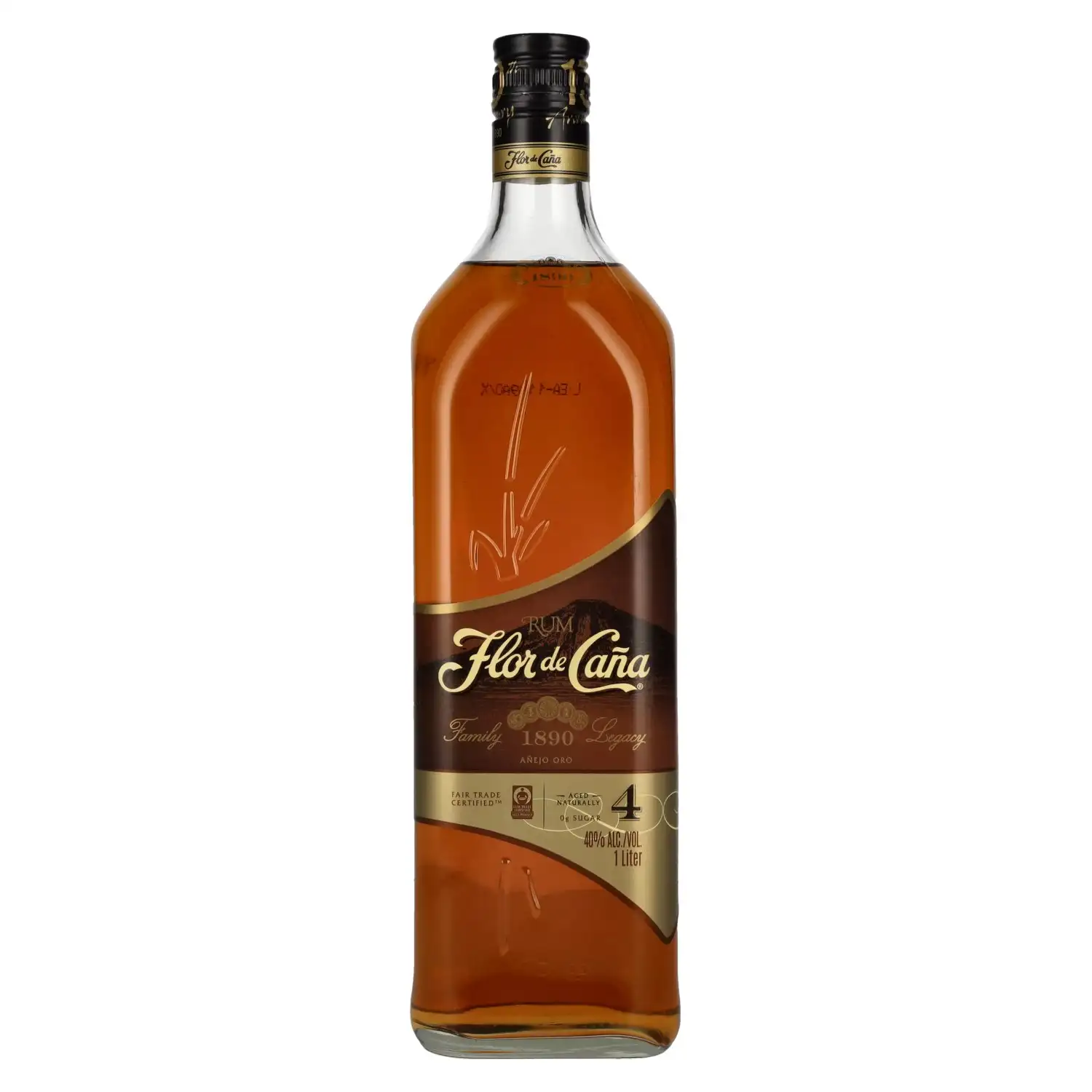 Bottle of Flor de Caña 4 Años Añejo Oro