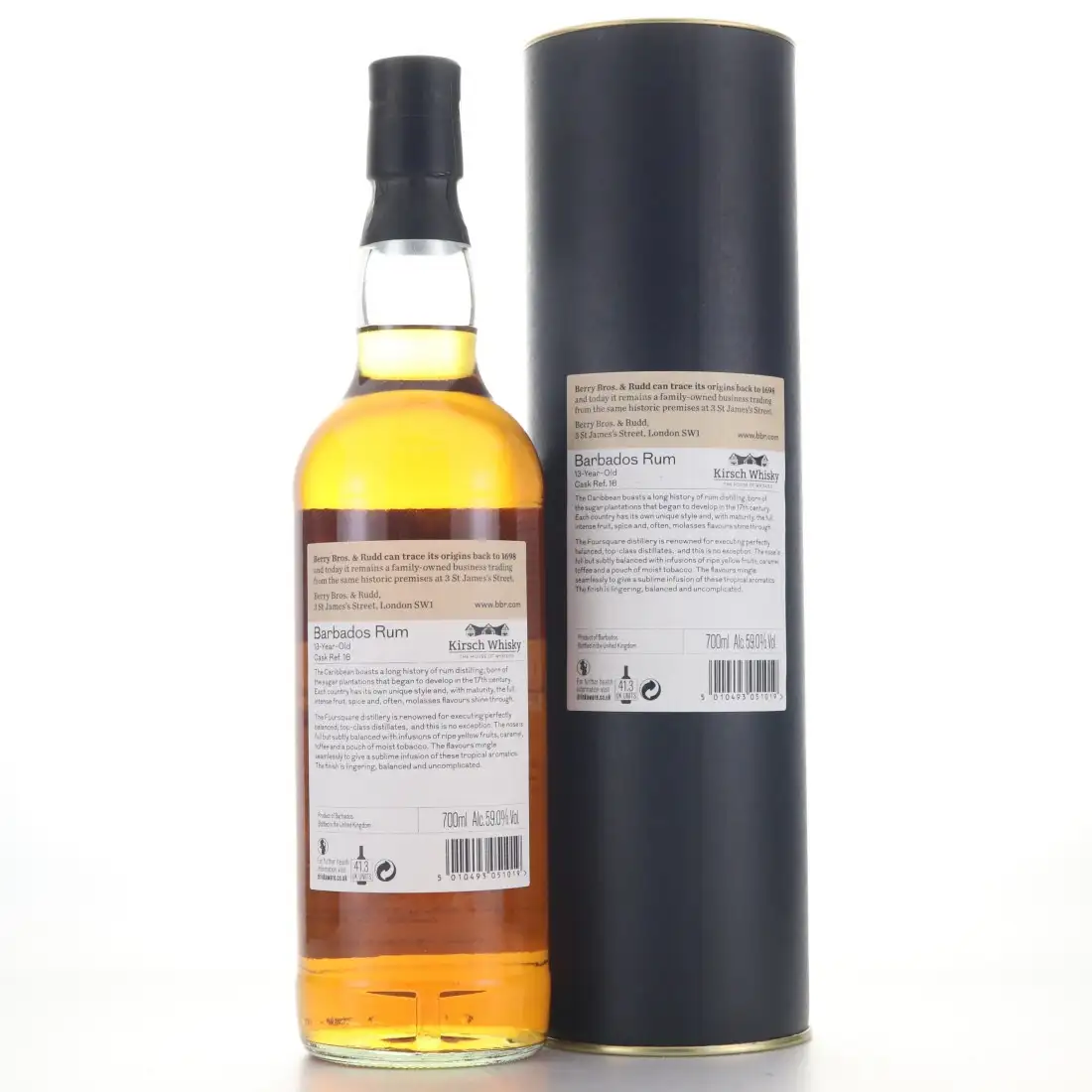 Hochauflösendes Bild von Berry Bros &amp; Rudd Foursquare Barbados Rum 2004