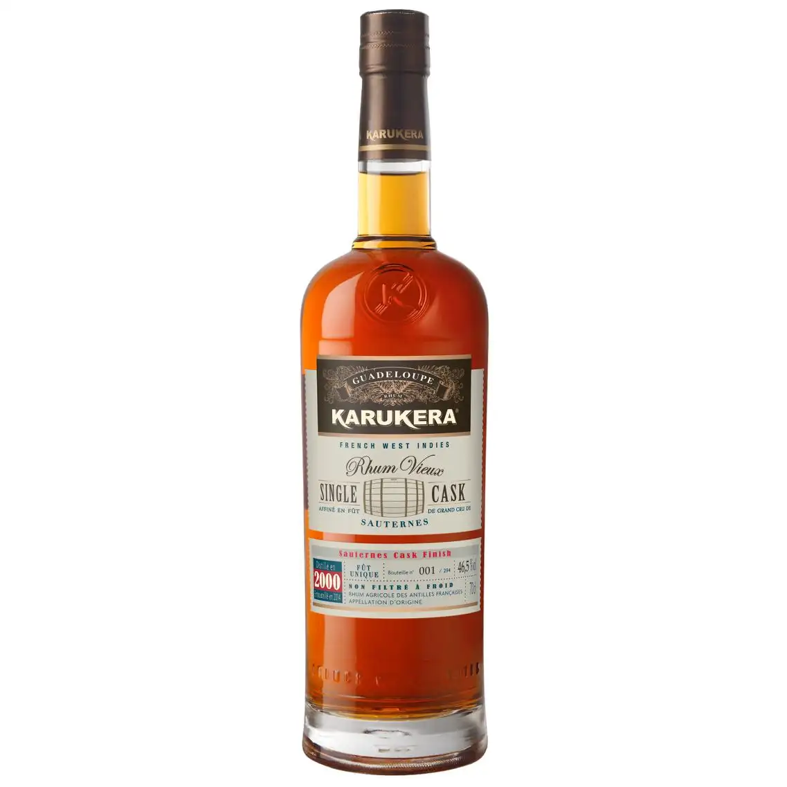 Bottle of Karukera Single Cask - Sauternes Cask Finish 2000