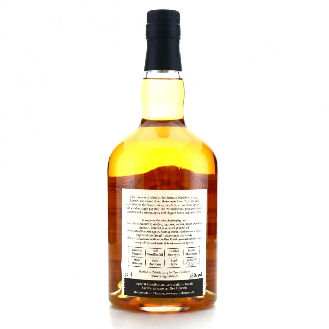 Hochauflösendes Bild von Cave Guildive Enmore Demerara Rum MEV 1990