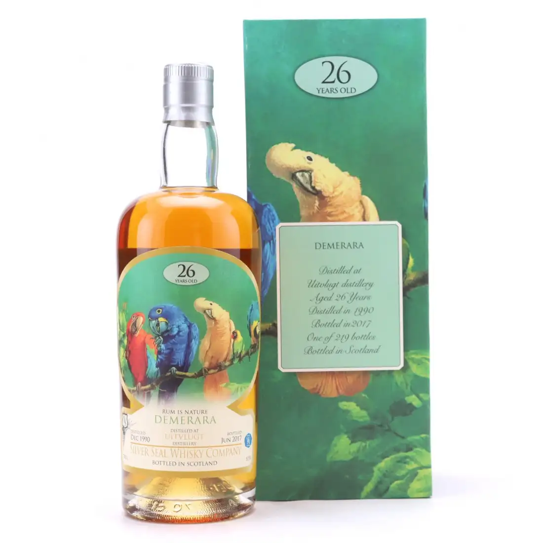 Bottle of Silver Seal Uitvlugt Demerara 1990