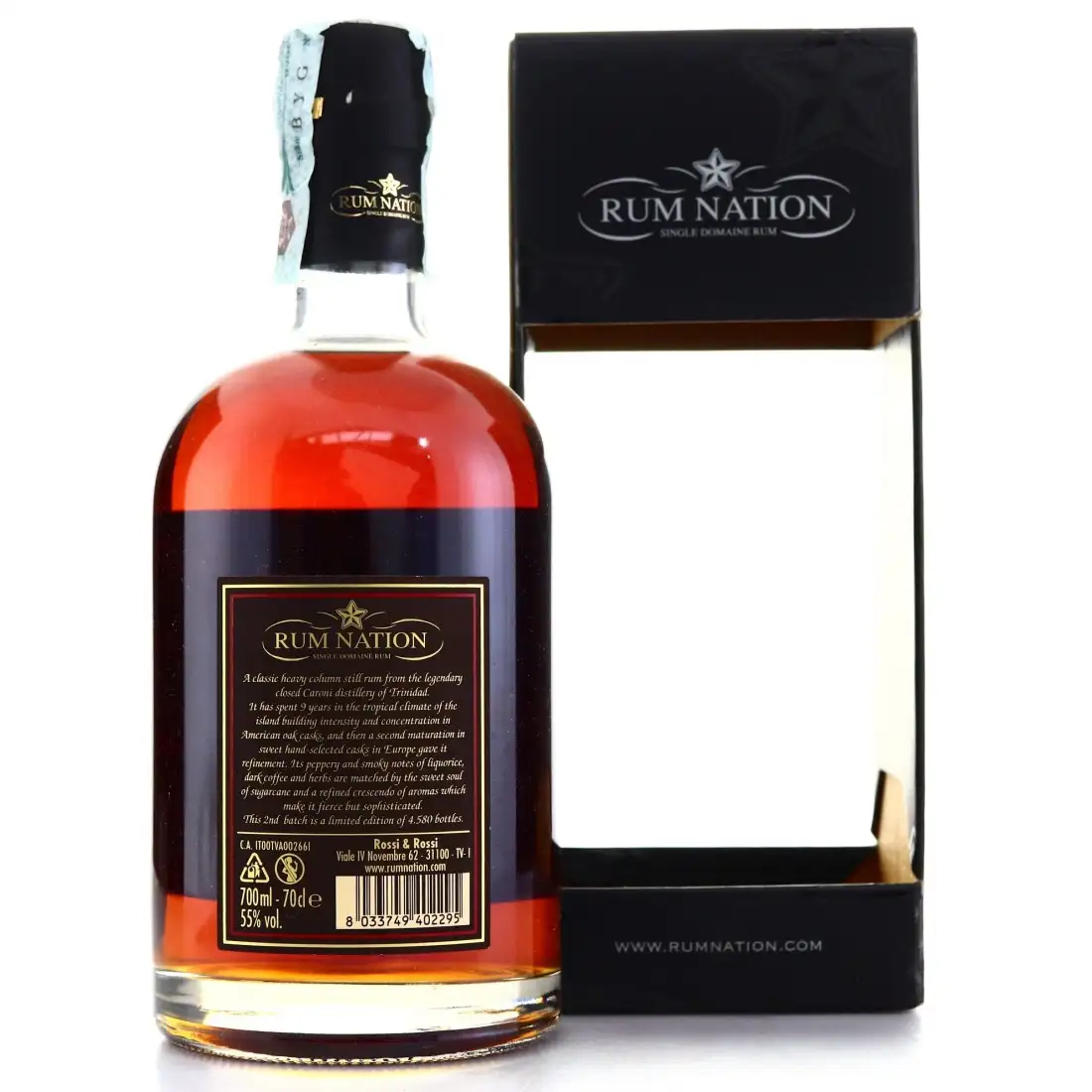 Hochauflösendes Bild von Rum Nation Caroni Release 2014 HTR 1998