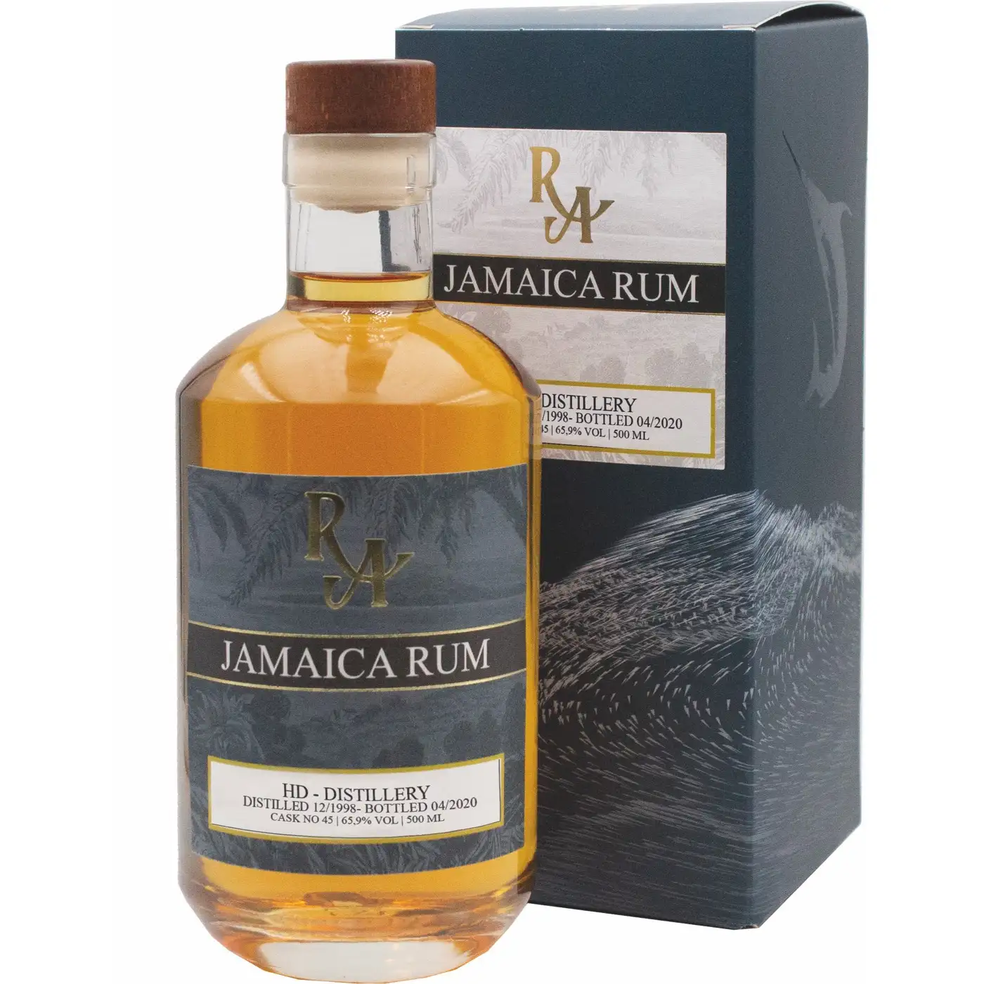 Bottle of Hampden RA Jamaica Rum HLCF 1998