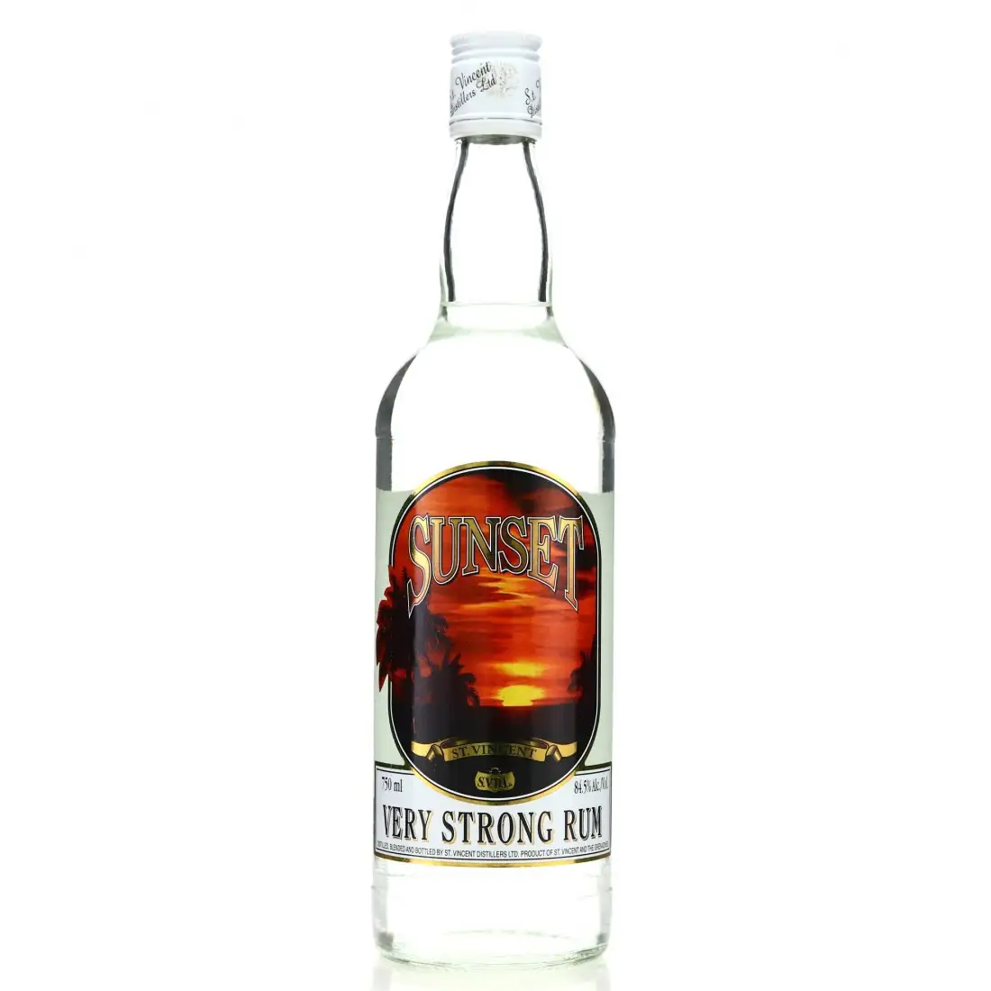 Bottle of St. Vincent Distillers Sunset